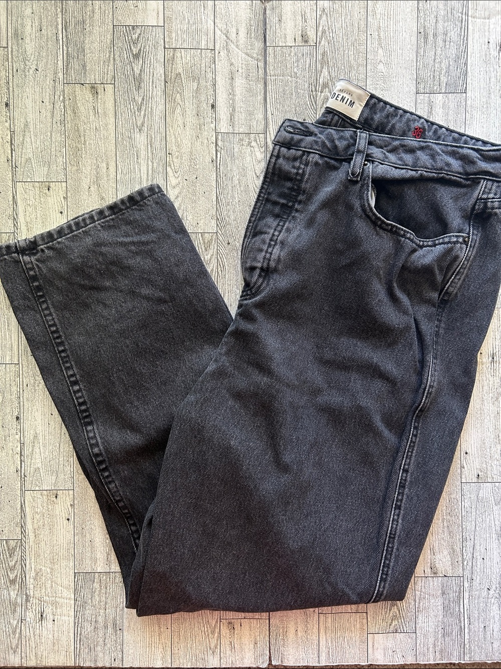 Sezane Black button fly Denim Jeans size 36
